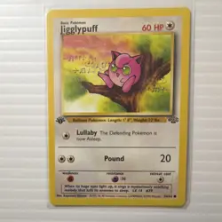 Pokemon Jigglypuff 54/64 Jungle 1st Edition Common 60 HP Basic English 1999 - Image 1