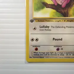 Pokemon Jigglypuff 54/64 Jungle 1st Edition Common 60 HP Basic English 1999 - Image 2