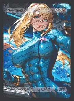Samus Aran, Waifu the Gathering, Custom Anime Metroid Trading Card - Image 1