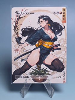 Tifa Lockhart Waifu the Gathering, Custom Anime Waifu Final Fantasy Trading Card - Image 1