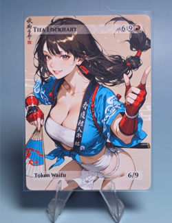 Tifa Lockhart Waifu the Gathering, Custom Anime Waifu Final Fantasy Trading Card - Image 1