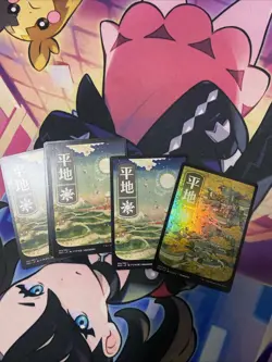 MTG Showcase kamigawa basic lands bundle - NM - See Description And Pictures - Image 3