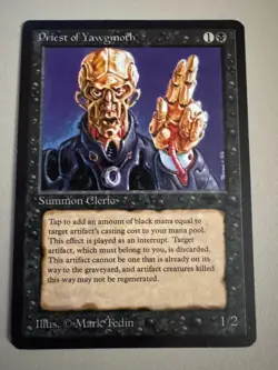 Priest of Yawgmoth MTG - Antiquities - Englisch ©1994 M/NM - Image 1
