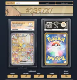 Alakazam EX 203/165 151 SAR Japanese Pokemon Ace 10 PERFECT SUBGRADES - Image 3