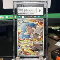 Lycanroc 166/159 CGC 10 - 2025 Pokemon SV Journey Together IR - Image 1