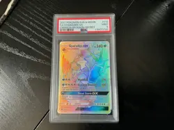 2017 POKEMON SUN & MOON CRIMSON INVASION SECRET #112 FULL ART/GYARADOS GX PSA 9 - Image 1