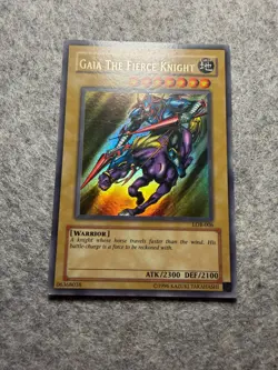 Gaia The Fierce Knight LOB-006 The Legend of Blue Eyes White Dragon Unltd - MP - Image 1