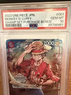 2022 One Piece Championship Top Prize Monkey D. Luffy PSA 10 - Image 5