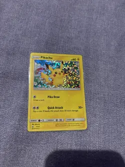 Pokemon Pikachu TCG Holo Promo Card 2018 McDonald's Promos 4/12 Damaged - Image 1