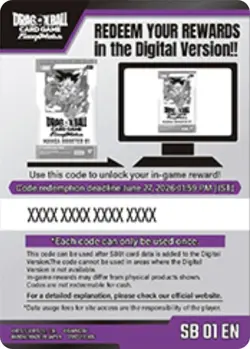 SB01 EN Code Card Manga Booster Dragon Ball Super Fusion World DIGITAL DELIVERY - Image 1