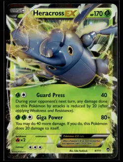 Heracross EX 4/111 Furious Fists Rare EX Holo Pokemon - Image 1