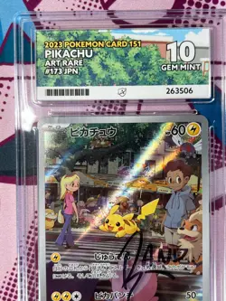 Pikachu 173/165 - SV2a Pokemon 151 - Japanese - Graded ACE 10 - SIGNED by Randy - Image 2