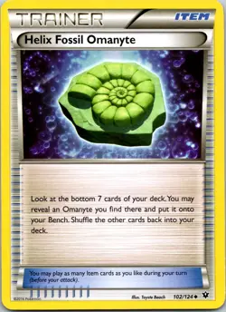 HELIX FOSSIL OMANYTE - 102/124 - FATES COLLIDE - - LP - Image 1
