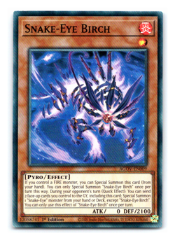 Snake-Eye Birch - AGOV-EN009 - Super Rare - 1st Edition - Yugioh - Image 1