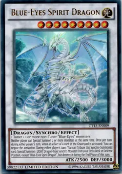 Yugioh Blue-Eyes Spirit Dragon CT13-EN009 Limited Edition Ultra Rare NM - Image 1