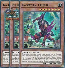 Yugioh! 3x Kashtira Fenrir RA05-EN024 Super Rare 1st Ed NM - Image 1