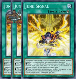 Yugioh! 3x Junk Signal BLZD-EN053 Common 1st Ed NM - Image 1