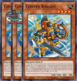 Yugioh! 3x Convex Knight BLZD-EN026 Common 1st Ed NM - Image 1