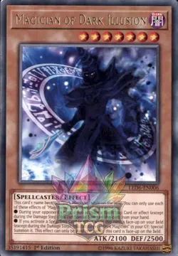 1st ed Magician of Dark Illusion rare LED6-EN006 Yugioh - Image 1