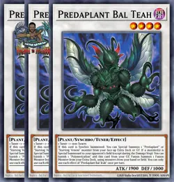 Yugioh! 3x Predaplant Bal Teah BLZD-EN039 Common 1st Ed NM - Image 1