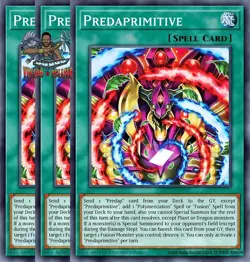 Yugioh! 3x Predaprimitive BLZD-EN055 Super Rare 1st Ed NM - Image 1
