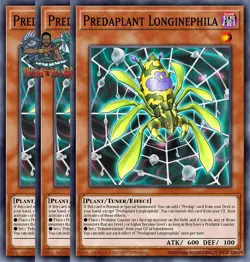 Yugioh! 3x Predaplant Longinephila BLZD-EN009 Common 1st Ed NM - Image 1
