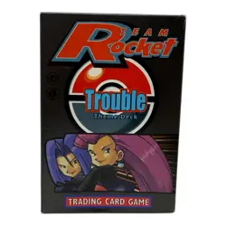 VINTAGE POKEMON 1999 2000 TEAM ROCKET THEME DECK TROUBLE TEAM ROCKET - BOX ONLY 742818061803 - Image 1