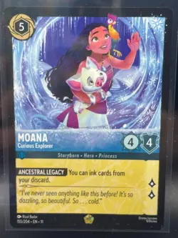 Disney Lorcana - Winterspell - Moana - Curious Explorer 155/204 (non-Foil) - Image 1