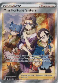 Miss Fortune Sisters 194/196 Holo Rare Ultra Lost Origin 2022 Pokemon Card NM - Image 1