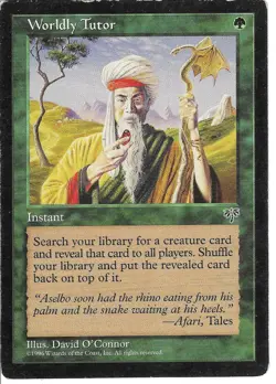 MTG - HP - Worldly Tutor - Instant - Uncommon - Mirage - Image 1