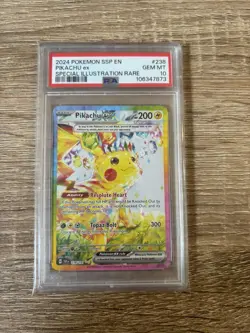PSA 10 Pikachu EX 238/191 SIR Surging Sparks Pokemon TCG - Image 1