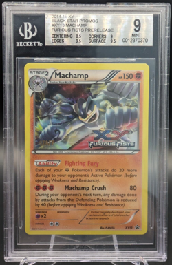 BGS 9 Mint Machamp STAFF XY13 Prerelease Furious Fists Promo Pokemon - Image 1
