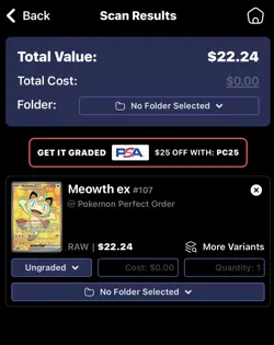 Meowth EX 107/088 Perfect Order Full Art Ultra Rare Holo Pokemon TCG 6+ - Image 3