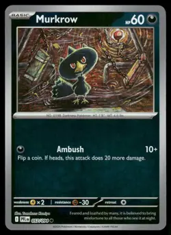 MURKROW 057/094 COMMON PHANTASMAL FLAMES REVERSE HOLO POKEMON NM - Image 2