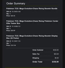 Pokemon Center Chaos Rising Elite Trainer Box ETB CONFIRMED PRESALE - Image 2