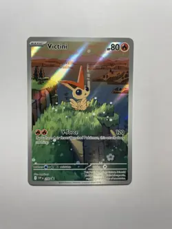 Pokemon TCG Victini SVP 208 Full Art Illustration Black Star Promo Rare Holo - Image 1