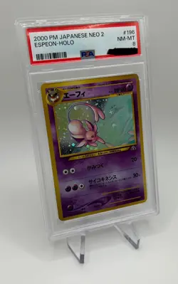 Pokemon TCG - Espeon 196 - Neo 2 Discovery - Japanese - Holo - PSA 8 NM-MT 👀📸 - Image 3