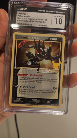 SWSH144 Greninja CGC 10 Two Swirls 2021 Pokemon Celebrations - Image 2
