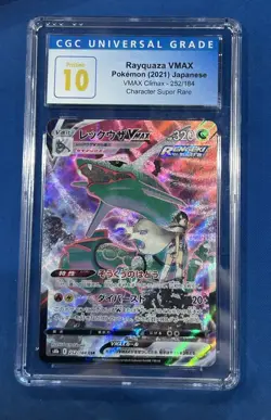 Rayquaza VMAX 252/184 Climax Japanese Pokemon CGC 10 Pristine Full Art Holo 🔥 - Image 1