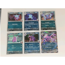 Pokemon Destined Rivals - Team Rocket Nidoran Line Set (6 Cards) Rev Holo/Ex - Image 1