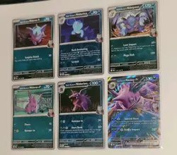 Pokemon Destined Rivals - Team Rocket Nidoran Line Set (6 Cards) Rev Holo/Ex - Image 5