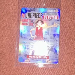 One Piece Monkey D Luffy NCAA Promo card SJU vs UCONN - Image 1