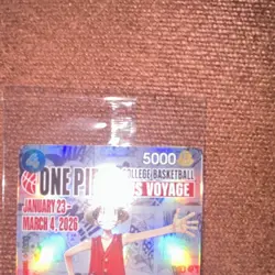 One Piece Monkey D Luffy NCAA Promo card SJU vs UCONN - Image 3
