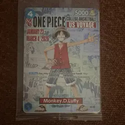One Piece Monkey D Luffy NCAA Promo card SJU vs UCONN - Image 4