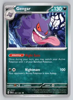 GENGAR 057/091 UNCOMMON PALDEAN FATES POKEMON NM - Image 1
