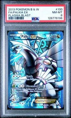 2013 Pokemon Black & White Plasma Blast 100 Palkia Ex - PSA 8 - Image 1