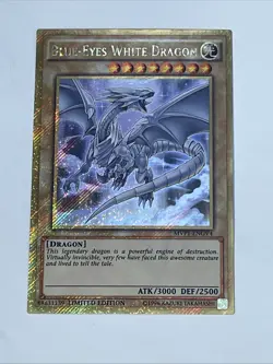 Yugioh Blue-Eyes White Dragon MVP1-ENGV4 Gold Secret Rare NM - Image 1