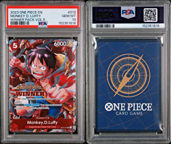 2023 MONKEY D. LUFFY TREASURE CRUISE STAMP WINNER PACK VOL.5 ONE PIECE PSA 10 - Image 3