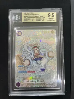 Monkey.D.Luffy Gold Foil OP05-119 A Fist Of Divine Speed BGS 9.5 - Image 1