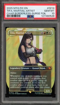 Magic MTG Tifa Martial Artist FIC CHAR Borderless Surge Foil #0214 PSA 10 - Image 1